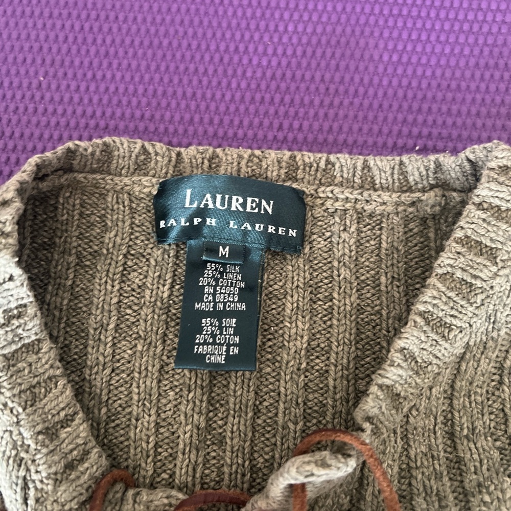 Lauren Ralph Lauren Women's Tan Cowl Neck Sweater